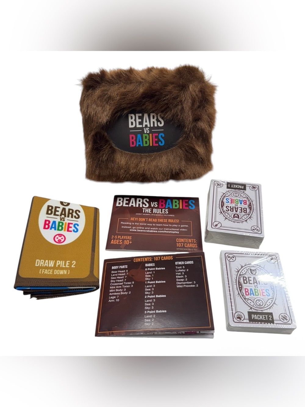 Bears Vs. Babies card game, brand new in packaging never played or used game!